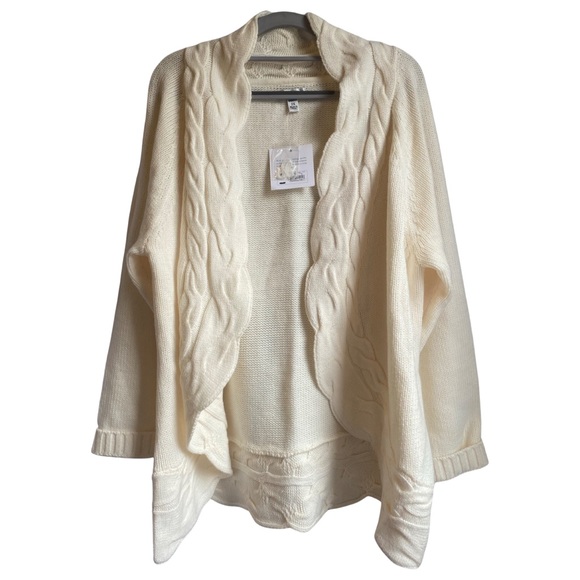 Chunky Knit Open Front Cardigan Sweater - Picture 1 of 7